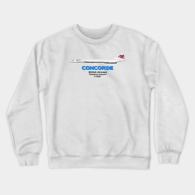 Concorde - British Airways "Chatham Colours" Crewneck Sweatshirt by TheArtofFlying